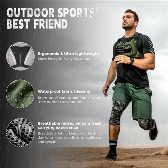 Outdoor Sports Chest Bag for Men, Chest Vest Holster Fits Most Pistols, EDC - Picture 11 of 16